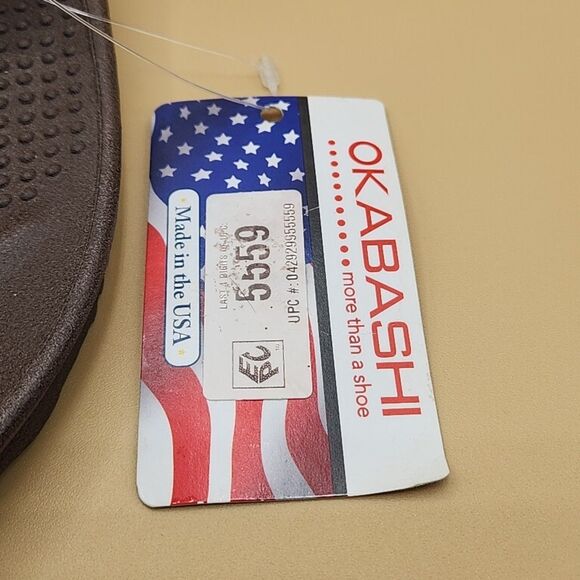 Okabashi Surf Mens LL (9-10) Brown Supportive Flip Flop Sandals NEW USA - Picture 3 of 8